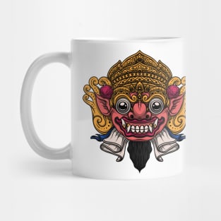 Balinese Barong Sketch with a Cute and Cool Baby Face Full of Color Mug